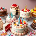 "Cake flavors for a birthday – a delicious selection of cakes for celebrations."