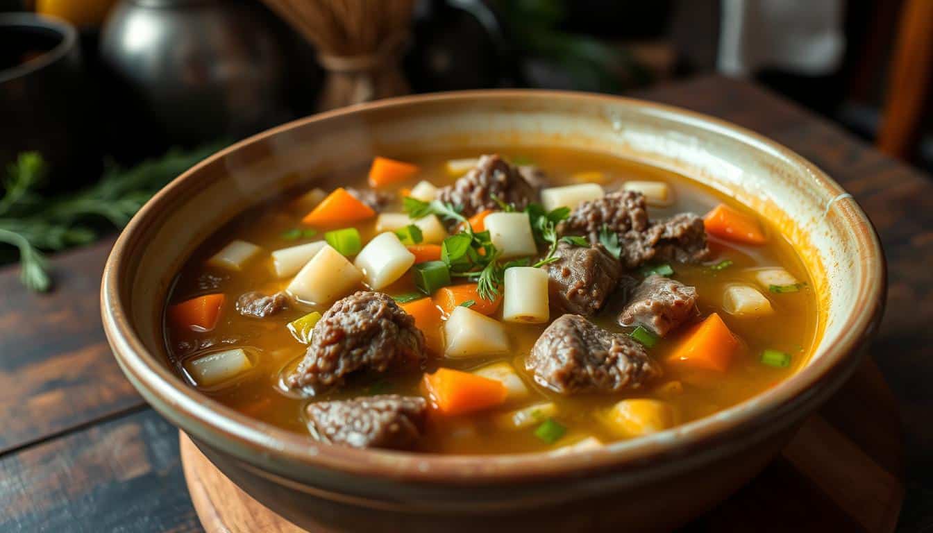 leek and beef soup recipe